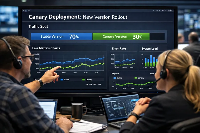 Üretimde yeni sürümün küçük bir kullanıcı grubunda denenip metriklere göre genişletilmesi süreci