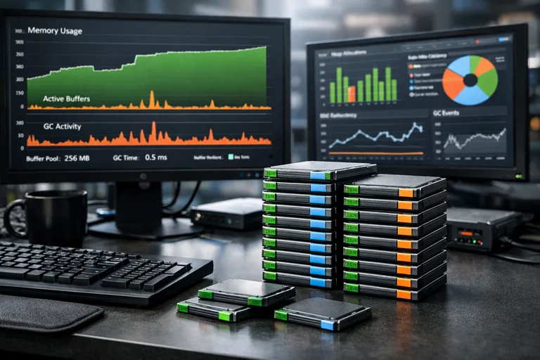 Dizi havuzu ile kiralama-iade yaşam döngüsünü ve GC yükünün azalmasını anlatan kavramsal diyagram