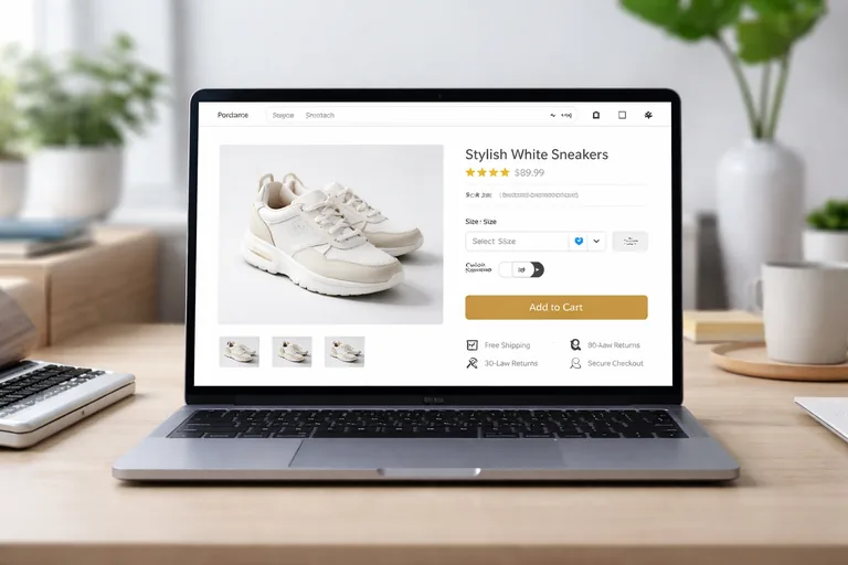 Ürün sayfasında sol tarafta içerik alanı, sağ tarafta satın alma paneli olacak şekilde iki sütunlu düzen