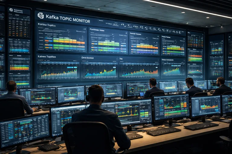 Kafka topic ve partition yapısında consumer group üyelerinin farklı partitionları okuyarak paralel işlem yaptığı görünüm