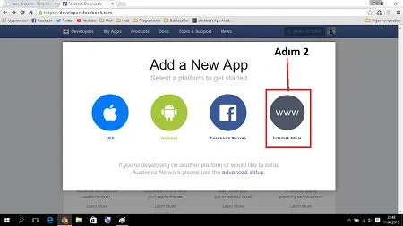 Facebook Uygulama Yapmak FOTO: Facebook Uygulama