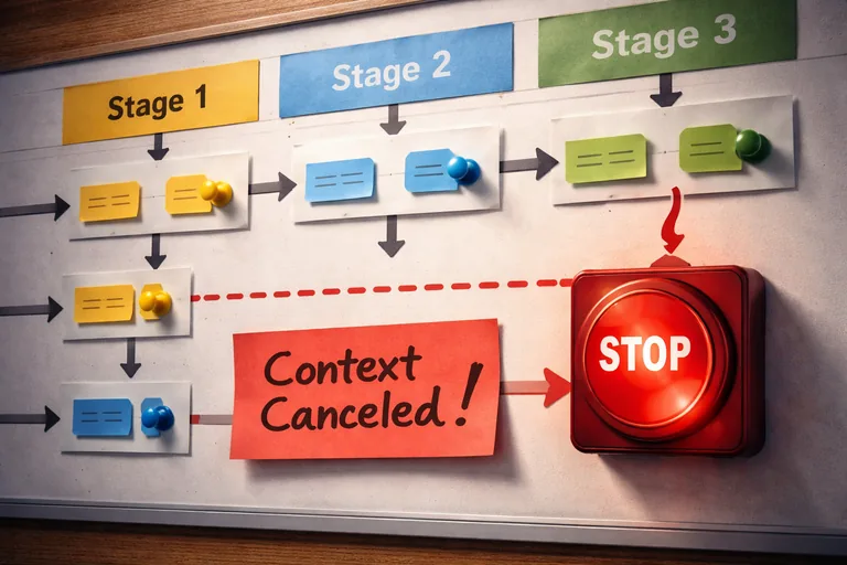 Üretici-tüketici zincirinde veri işleme aşamalarını iptal sinyaliyle güvenli biçimde durdurma