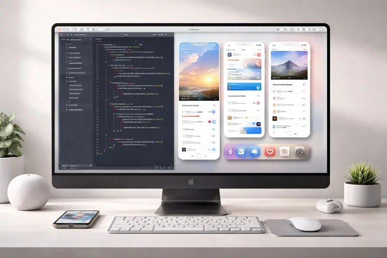 iPhone ekranında sade yerleşimli SwiftUI bileşenleri, akıcı geçişler ve Apple tasarım çizgisine uygun mobil akışlar öne çıkıyor