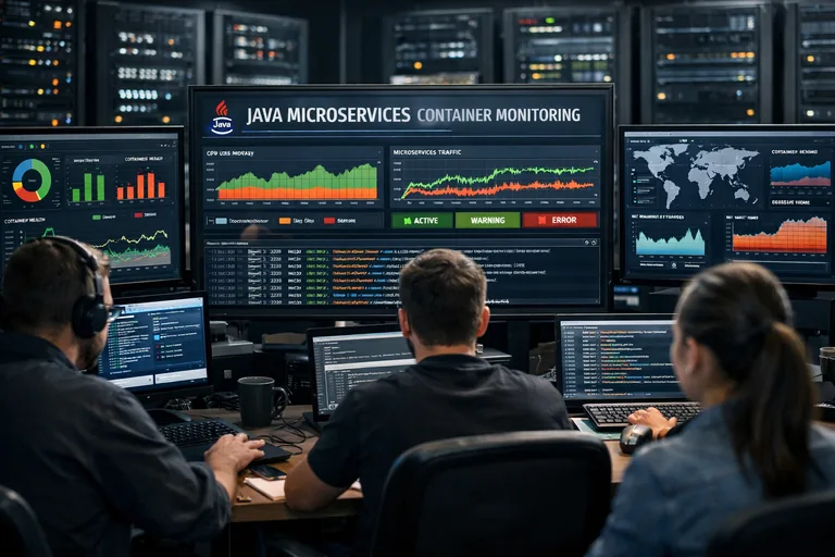 Mikroservislerin container ortamında çalıştığı bir mimaride Java servislerinin metrikler ve loglarla izlenmesi