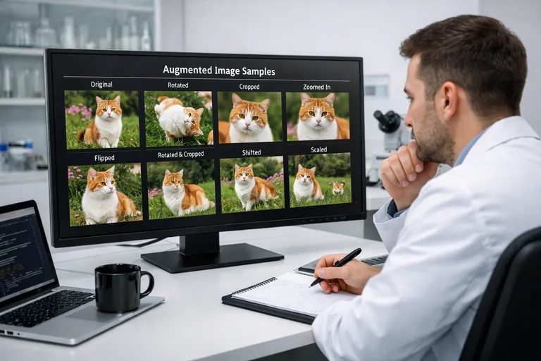 Veri artırma ile farklı dönüşümlerden geçen örneklerin modele daha geniş varyasyon sağlayarak genelleme gücünü artırması