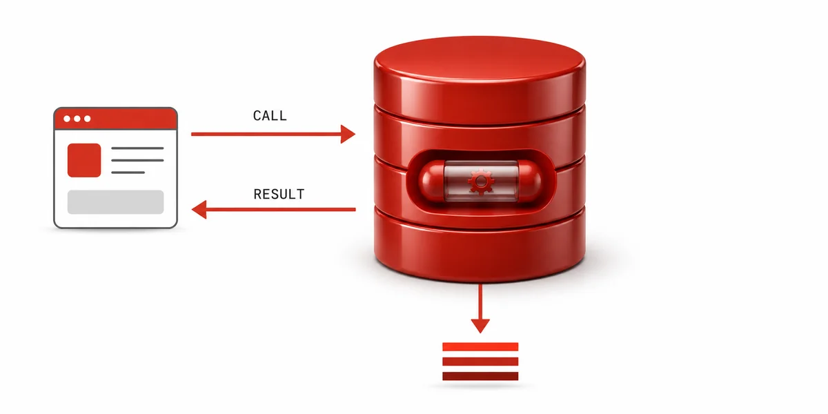 Stored Procedure Uygulama Veritabanı İletişimi Stored procedure çağrı akışı uygulama ve veritabanı arasındaki iletişim şeması