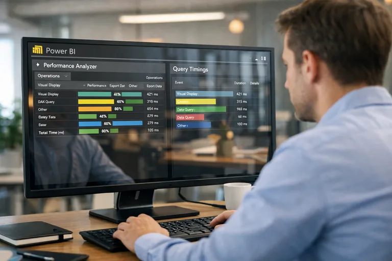 Performance Analyzer paneli ve görsel sorgu süreleriyle darboğazı izleme yaklaşımı