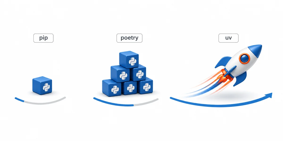 uv Rust Hızı: pip ve poetry Çözüm Süresi Karşılaştırması uv paket yöneticisi Rust tabanlı hızlı bağımlılık çözümü ile pip ve poetry kıyaslaması