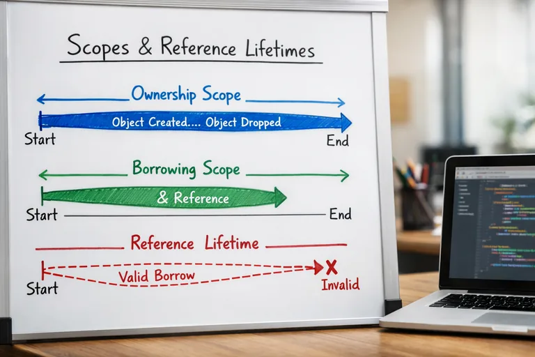 Derleyicinin bir değişkenin kapsamı boyunca referansların geçerliliğini kontrol eden zaman çizelgesi yaklaşımı