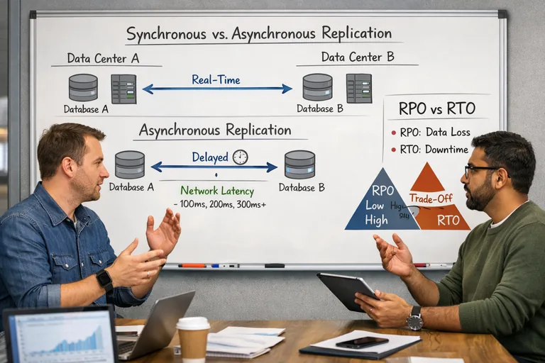 Veri merkezleri arası gecikmeye göre senkron ve asenkron replikasyon karar matrisi örneği