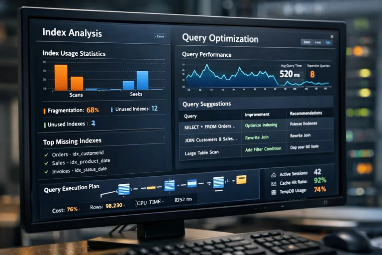 Veritabanı tabloları üzerinde index yapılarının analiz edilmesi ve performans etkilerinin değerlendirilmesi